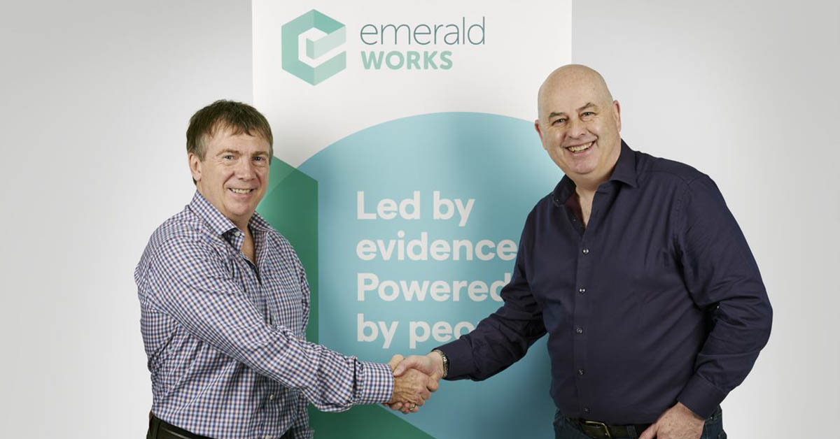 Richard Bevan, CEO of Emerald Group and Chairman of Emerald Works and Peter Casebow, CEO of Emerald Works